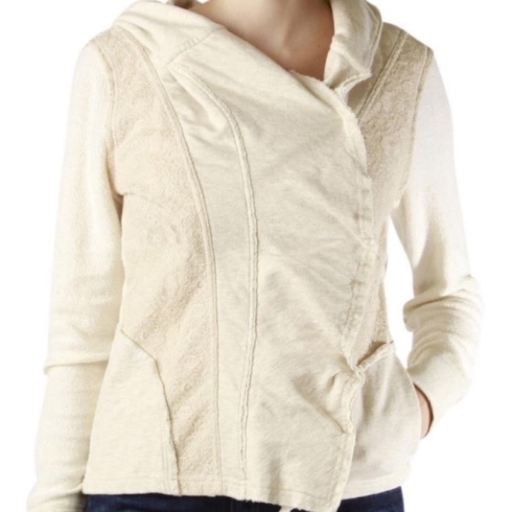 Free People Clementine Lace Insert Hoodie